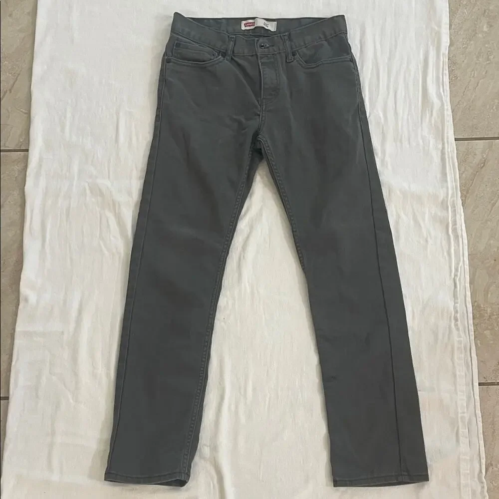 Levi’s 511 Slim Jeans Girls 18 Regular Gray Denim Pants Size 29x29